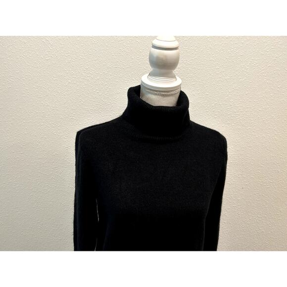 Vince Camuto Women's Dress Black Size Small Turtle Neck Above Knee Long Sleeve - Picture 2 of 9